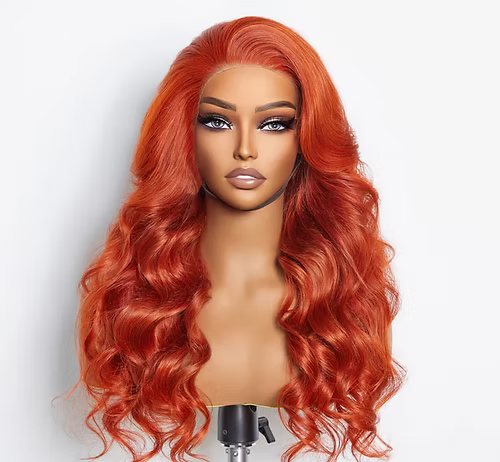 Zee's Natural Hair" Body Wavy Wear & Go Glueless #Orange Lace Frontal Wig-